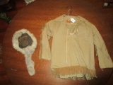 Vintage Davy Crockett Child's Jacket w/ Fur Rim Hat