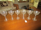 36 Heisey Ornate Etched Crystal Glasses