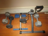 Lot - Weights One 10lb, Two 20lb, Pedal Machine, Resistance Machine, Etc.