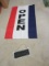 Open Nylon Flag & Tin Chalk Welcome Sign