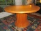 Floetotto Furniture Contemporary Modern Reeded Design Pedestal Base Maple Table