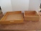 Lot - Wooden Dovetailed Tray w/ Centered Handle Each Side