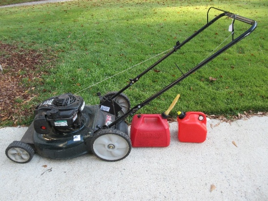 Bolens Side Discharge/Mulch 21" Cutting Width Push Mower w/ 2 Gas Cans