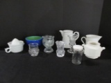 Lot - 4 Crystal Toothpick Holders, Single Juicer, Etc.