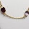 Gold Plated Silver Multi Color Gemstones Necklace