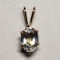 14K Yellow Gold Cubic Zirconia Pendant