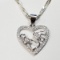 Silver Cubic Zirconia Heart Shape 16