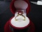 925 Stamped Gold Plated Ring w/ Large Ruby Stone