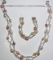 Fresh Water Pearl Necklace & Bracelet Set