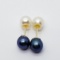 14K Yellow Gold 2 In 1 Fresh Water Pearl 6mm Earrings