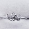 10K White Gold Heart Design Diamond 0.04ct. Ring