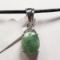 Silver Emerald Diamond Pendant