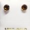 10K White Gold Orange/Yellow Tourmaline Freshwater Pearl Earrings