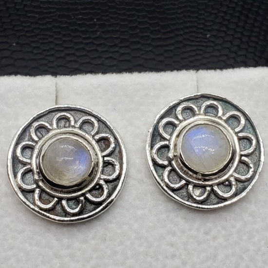 Silver Moonstone Earrings