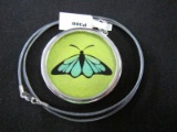 Gemartini Butterfly Pendant in 925 Case w/ Cord Necklace