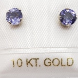 10K White Gold Lolite 0.56ct. Stud Earrings