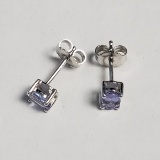 Silver Tanzanite Earrings