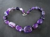 Large Stone Amethyst Necklace