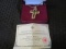 Camrose & Kross Jackie Kennedy Replica Green Stone Cross Pendant on Necklace w/ CoA