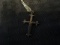 Lot - 925 Necklaces, Pendant w/ Green Stone, 2 Crosses, Etc.