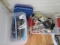 Sewing Accessories Lot - Tape, Tape Dispensers, Stitching Cloth, Cloth Booklets, Pins, Etc.