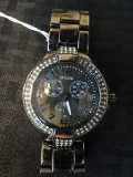 Chicos Metal Watch w/ Cleat Stone Inlay