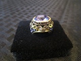 Heidi Daus Ladies Ring w/ Purple Stone Center Topaz/Amethyst Stone Motif