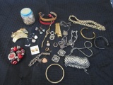 Lot - Fashion Jewelry Necklaces, Bracelets, Pin, Jewish Star Pendant, Etc.
