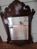 Wall Mounted Mirror in Curled Wooden Frame/Matt