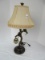 Molded Decorative Lamp Tree w/ Perched Birds & Lantern Accent