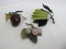 3 Pieces Carved Stone Fruit Cherries, Strawberry & Flower Pod