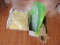 Lot - 2 Accent Pillows, 2 Lamp Shades Turtle Design Kid's Toy Basket, Etc.