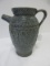 Early Pottery Pitcher w/ Relief Medallion Silhouette & Beaded Trim Design