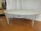 Oval Coffee Table w/ Drawer Gray Chalk Paint Finish