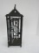 Black Metal Oriental Design Lantern w/ 4 Suspended Votive Candle Holders