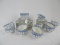 52 Pieces - Spode Earthenware Blue Fleur-De-Lis Pattern Dinnerware