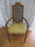 Henredon Furniture Town & Country Collection Cane Back Dining Host Chair