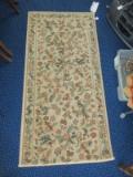 Traditional Persian Floral/Foliage Design Runner Brown/Green Colors