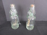 2 Natraj Codd-Neck Soda Bottles w/ Glass Marbles