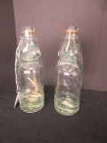 2 Natraj Codd-Neck Soda Bottles w/ Glass Marbles