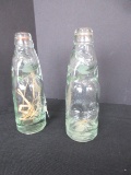 2 Natraj Codd-Neck Soda Bottles w/ Glass Marbles