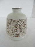 McWhirter Pottery Celo N.C. Mid-Century Modern Incised Abstract Design Art Pottery