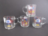 Set - 4 McDonalds Glass Cups 1984 Olympics Games Los Angeles Commemorative Collectible