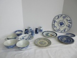 Lot - Porcelain Blue/White Dinnerware Blue Danube Pier 1 Salt/Pepper Shakers