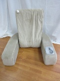 Brookstone Shiatsu Bed Rest Pillow w/ Massager, Sleeve, Folding Arms & Cup Holder