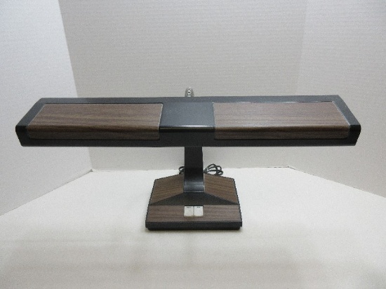 Mid-Century Style Gooseneck Desk Lamp Simulated Wood Grain/Black Finish