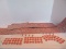 Lot - Department 56 Peppermint Walkway & Vinyl Red & Green Cobblestone, Luminary Bags