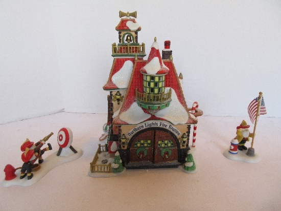 Department 56 North Pole Series Heritage Village Collection "Northern Lights Fire Station"