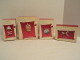 4 Hallmark Ornaments w/ Movement, Sound or Lights Tickle Tickle Santa