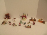 Lot - Christmas & Thanksgiving Figurines by Hallmark